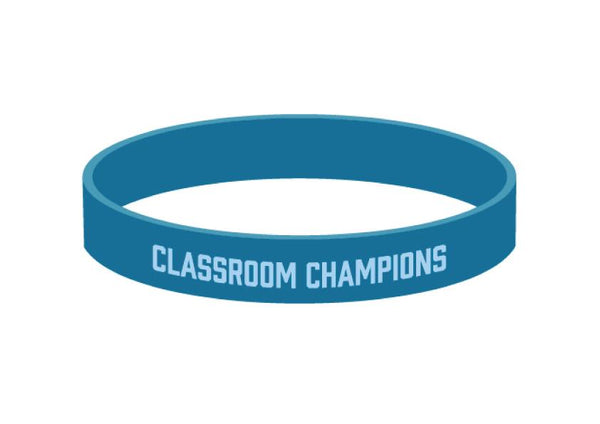 Set of 25 Classroom Champions Silicone Debossed Wristband